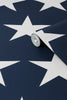 Children's room stars navy blue wallpaper