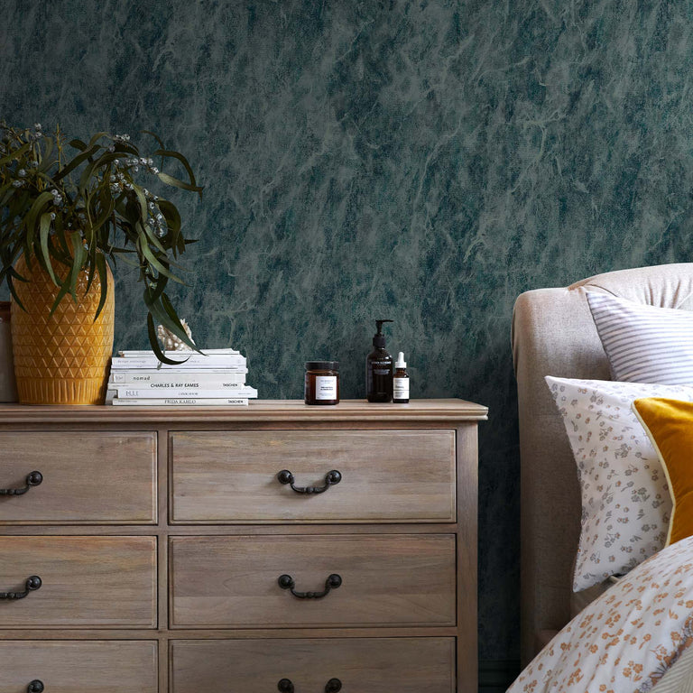 Next Wallpaper Washed Marble Blue