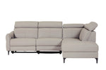 Stylish corner sofa Nico Corner Sofa Electric Recliner RHF Stone
