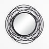 Nicole Swirl Round Mirror Black 60cm round black mirror with a wired frame