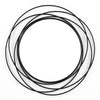 Nicole Swirl Round Mirror Black 90cm metal black roung mirror