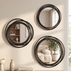 Nicole Swirl Round Mirrors Set of 3 Black lifestyle picture on the wall