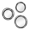 Nicole Swirl Round Mirrors Set of 3 Black black round mirrors