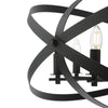 Nitya 8 Light Pendant Matt Black clsoe view picture of the shade design