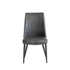 Contemporary grey dining chair with stitch detail – Noah Dining Chair Grey.