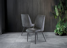 Modern dining room chair with a sleek industrial design – Noah Dining Chair Grey.