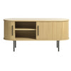 Nola TV Lowboard Natural Oak picture with opened left side door