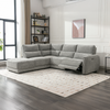 Nora Sectional Corner Sofa Recliner Grey LHF life style picture