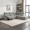 Nora Sectional Corner Sofa Recliner Grey RHF life style picture