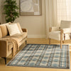 Nourison Nordic Rug NRC06 Blue life style picture in the living room