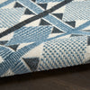 Nourison Nordic Rug NRC06 Blue with a low cut pile