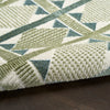 Nourison Nordic Rug NRC06 Green Blue with a cut low pile