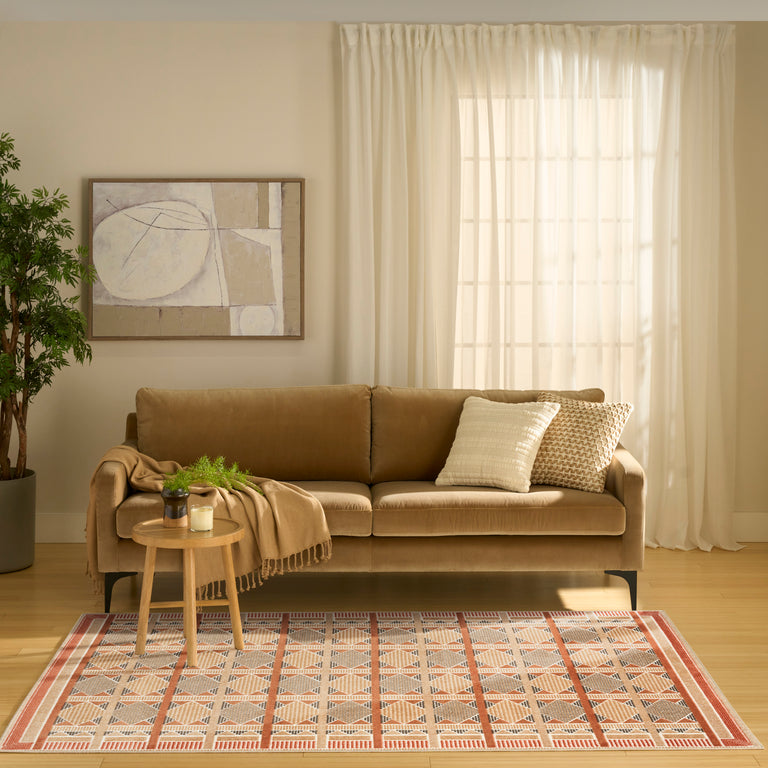Nourison Nordic Rug NRC06 Rust Multicolor