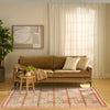 Nourison Nordic Rug NRC06 Rust Multicolor lifestyle picture in the living room