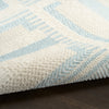 Nourison Nordic Rug NRC11 Ivory Blue with a low pile