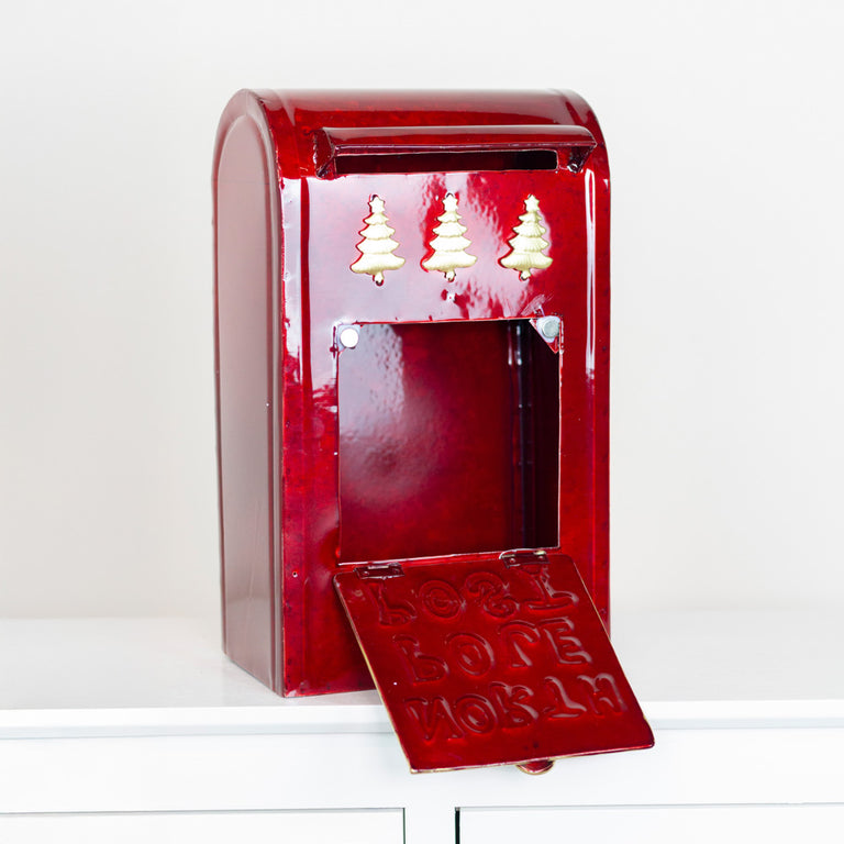 North Pole Post Box Red