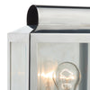 Notary Outdoor Wall Light Polished Stainless Steel  close view picture of the frame