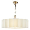 Noura 3 Light Pendant Ivory and Antique Bronze picture on the white background