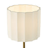 Noura Table Lamp Antique Bronze close view picture of the ivory shade