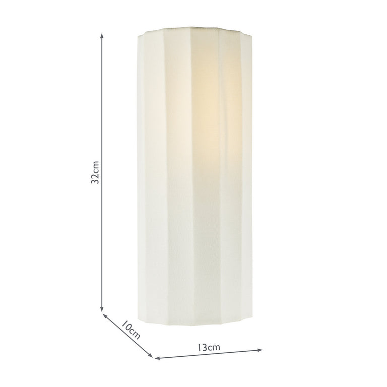 Noura Wall Light Ivory – Modern Fabric Wall Light for Living Rooms, Bedrooms & Hallways