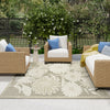 Nourison Aloha Rug ALH33 Ivory Sage lifestyle picture outside
