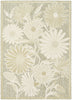 Nourison Aloha Rug ALH33 Ivory Sage outdoor rugs with a floral pattern