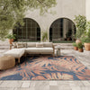 Nourison Aloha Rug ALH43 Blue Rose lifestyle picure outside
