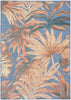 Nourison Aloha Rug ALH43 Blue Rose outdoor rug with a floral design