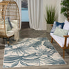Nourison Aloha Rug ALH43 Ivory Blue perfect for indoor and outdoor use