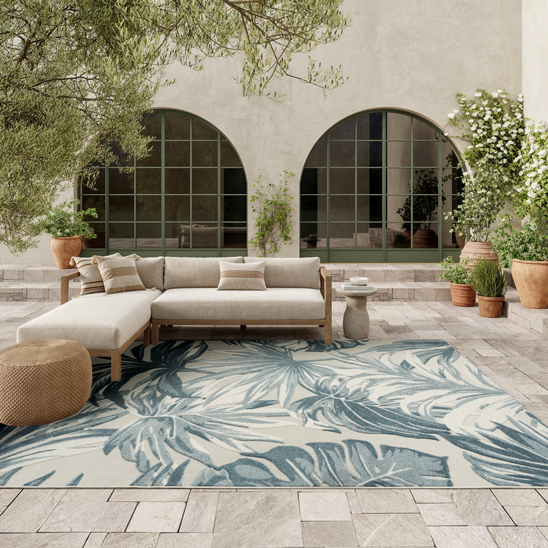 Nourison Aloha Rug ALH43 Ivory Blue