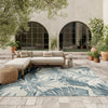 Nourison Aloha Rug ALH43 Ivory Blue lifestyle picture outside