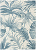 Nourison Aloha Rug ALH43 Ivory Blue outdoor rug with a floral design