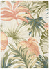 Nourison Aloha Rug ALH43 Ivory Green outdoor rug witha floral pattern