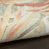 Nourison Aloha Rug ALH43 Sage Rust flatweave rug with a tufted pattern