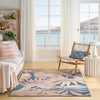 Nourison Aloha ALH43 Blue Rose Rug life style picture 