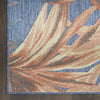 Nourison Aloha ALH43 Blue Rose Rug close view picture of the rug corner