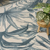 Nourison Aloha ALH43 Ivory Blue Rug close op view picture of the rug pattern and color hues