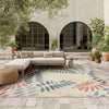 Nourison Rug Aloha ALH18 Ivory Blue picture of the rug in the garden