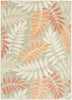 Nourison Aloha ALH18 Ivory Sage Rose Rug front view picture of the pattern and color shade