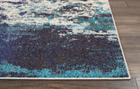 Nourison Celestial Rug CES02 Ivory/Teal/Blue picture of the corner of the rug