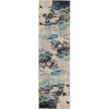 Nourison Celestial Rug CES02 Ivory/Teal/Blue - Runner picture of the rug abstract design