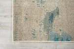 Nourison Celestial Rug CES02 Sealife picture of the bordered corner of the rug