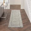 Nourison Colorado Rug CLR01 Grey White Runner lifestyle picture in the hallway