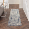 Nourison Colorado Rug CLR01 White Blue Runner lifestyle picture in the hallway