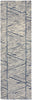 Nourison Colorado Rug CLR01 White Blue Runner picture of the rug geometric design