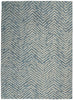 Nourison Colorado Rug CLR02 Indigo Ivory woolen rug with geometric pattern