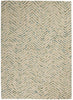 Nourison Colorado Rug CLR02 Ivory Green wool rug with a geometric pattern