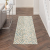Nourison Colorado Rug CLR02 Ivory Green Runner lifestyle picture in the hallway