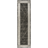 Nourison Desire Rug DSR01 Charcoal Silver Runner geometric designed rug