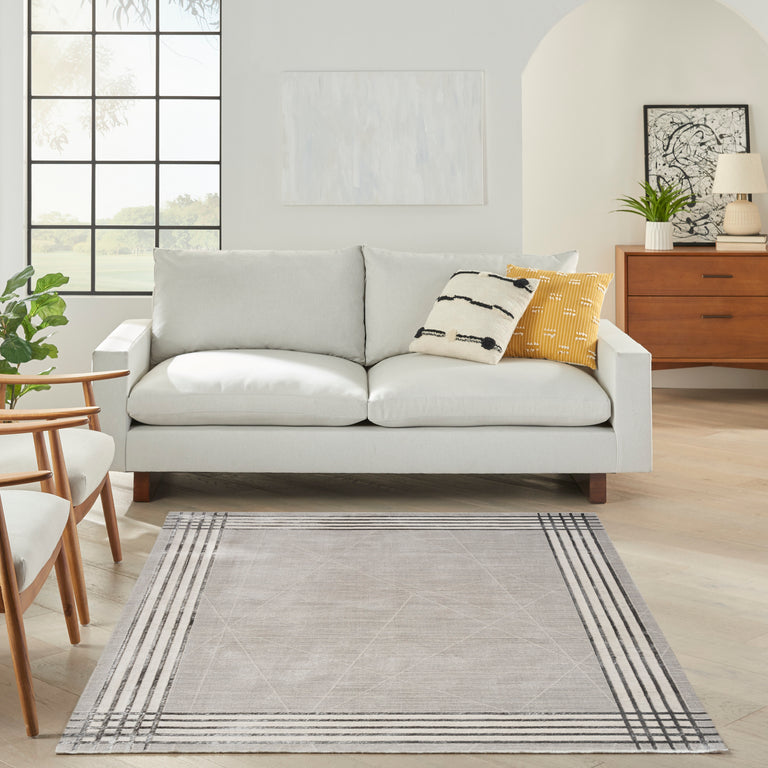 Nourison Desire Rug DSR01 Grey Silver